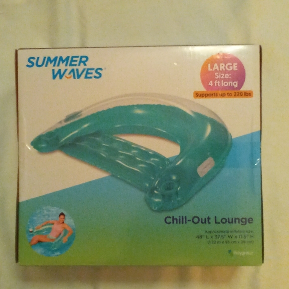 New (2) Summer Waves Adult Chill-Out Lounges Blue - Picture 2 of 4